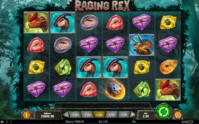 Raging Rex automat - wygląd gry podstawowej
