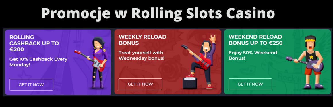 Promocje w Rolling Slots Casino