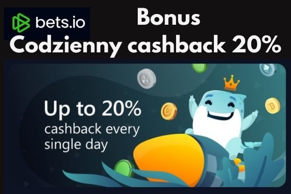 Bets.io Bonus Codzienny cashback 20%