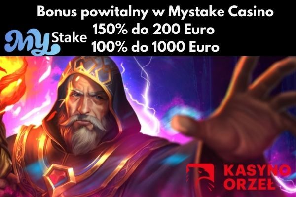 Bonus powitalny w Mystake Casino 150% do 200 Euro 100% do 1000 Euro